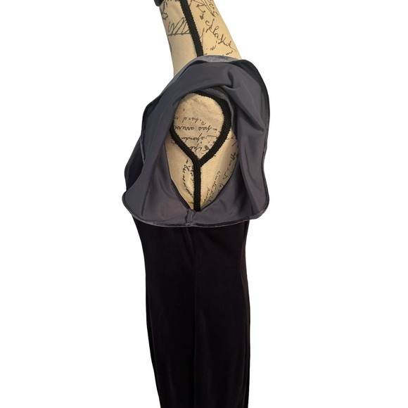 ELIZA J Women's Sheath Dress Blue Velvet Short Flutter Sleeves Lined Size 14 New - Picture 10 of 16